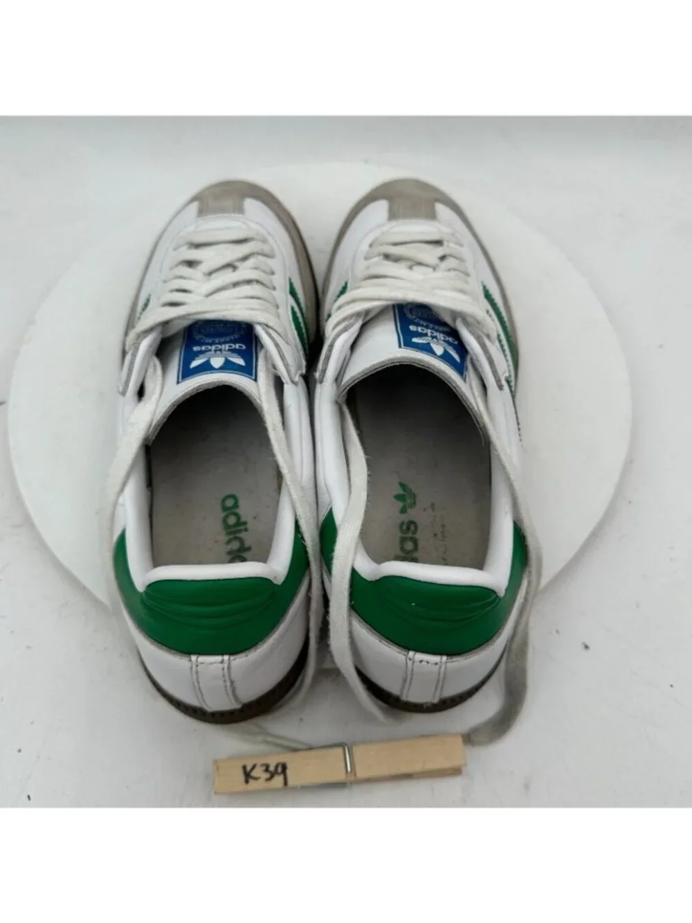 Adidas Originals Samba Men Size 9.5 IG1024 White Green Grey Casual Shoes